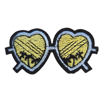 Strygemærker solbriller 3x6 cm